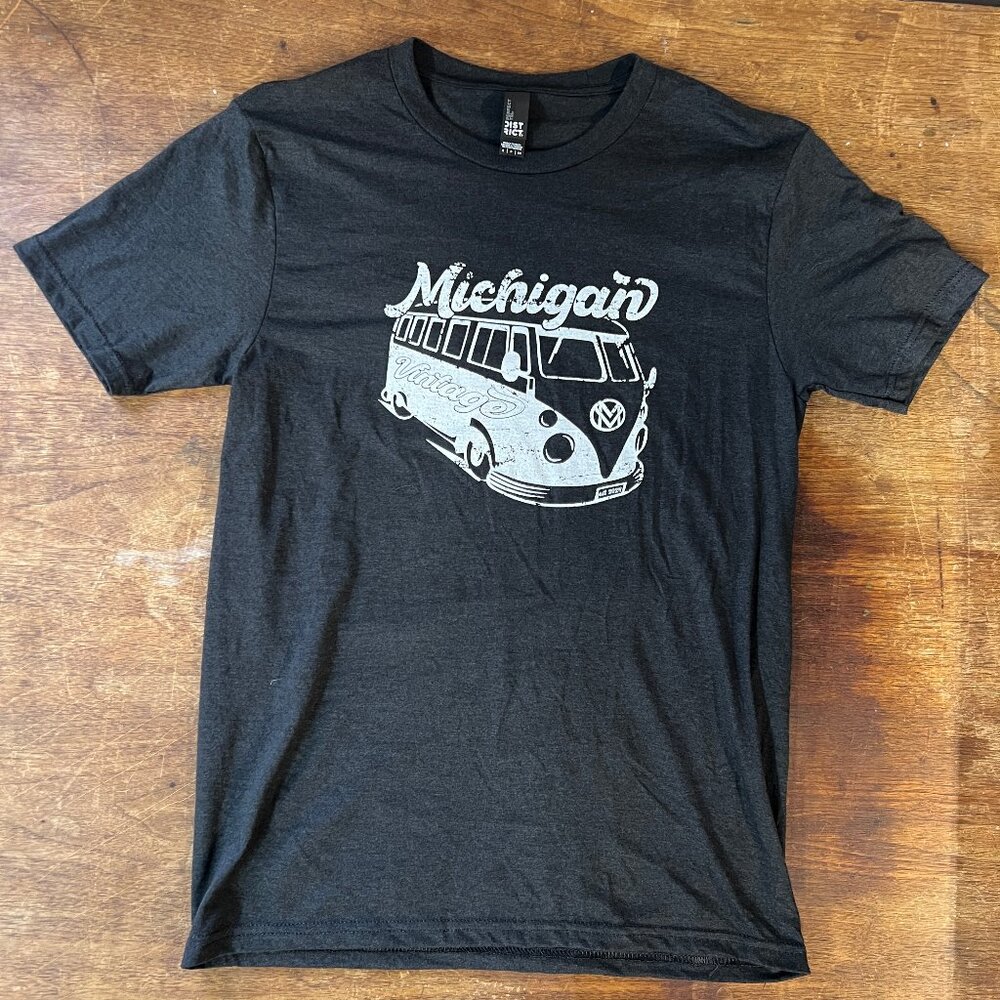 Custom Volkswagen Bus vintage design printed on a soft tri-blend tee